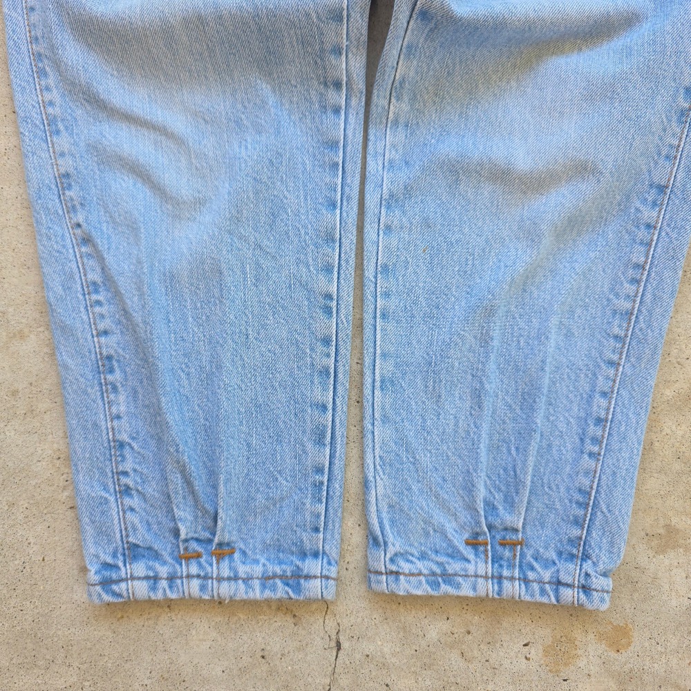 VTG Sunset Blues Jeans Size 26x27 High-Waisted Pleated Front Barrel Leg 80s USA - Picture 7 of 15